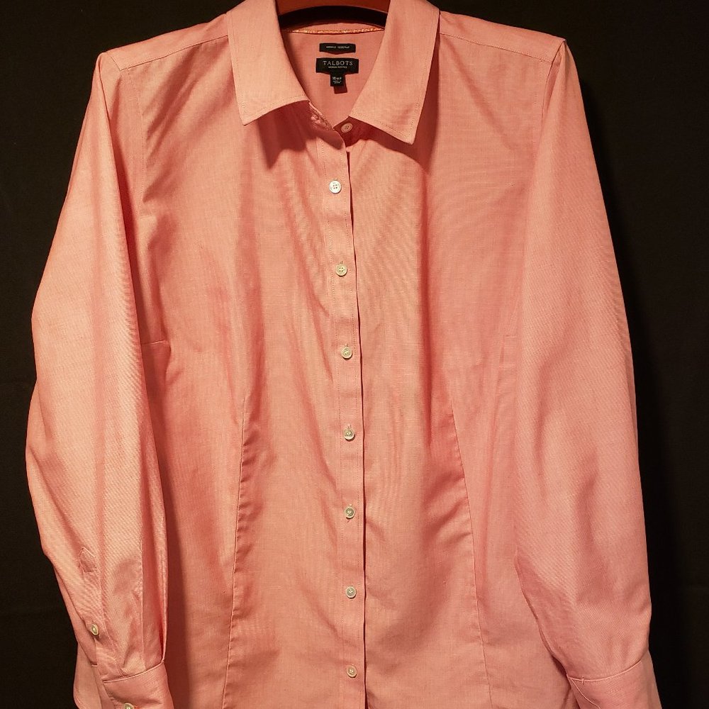 Talbots light red blouse size 16W petite